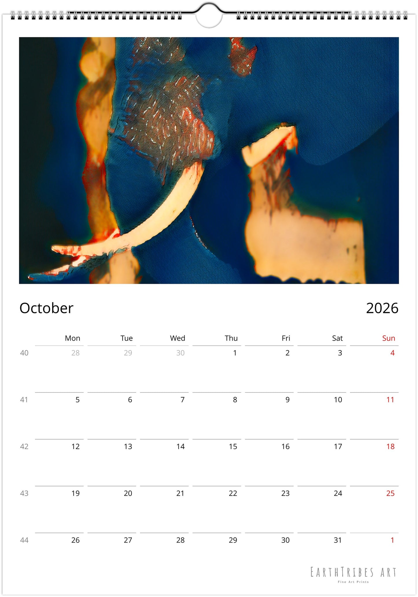 2026 Calendar - Soul of The Elephants