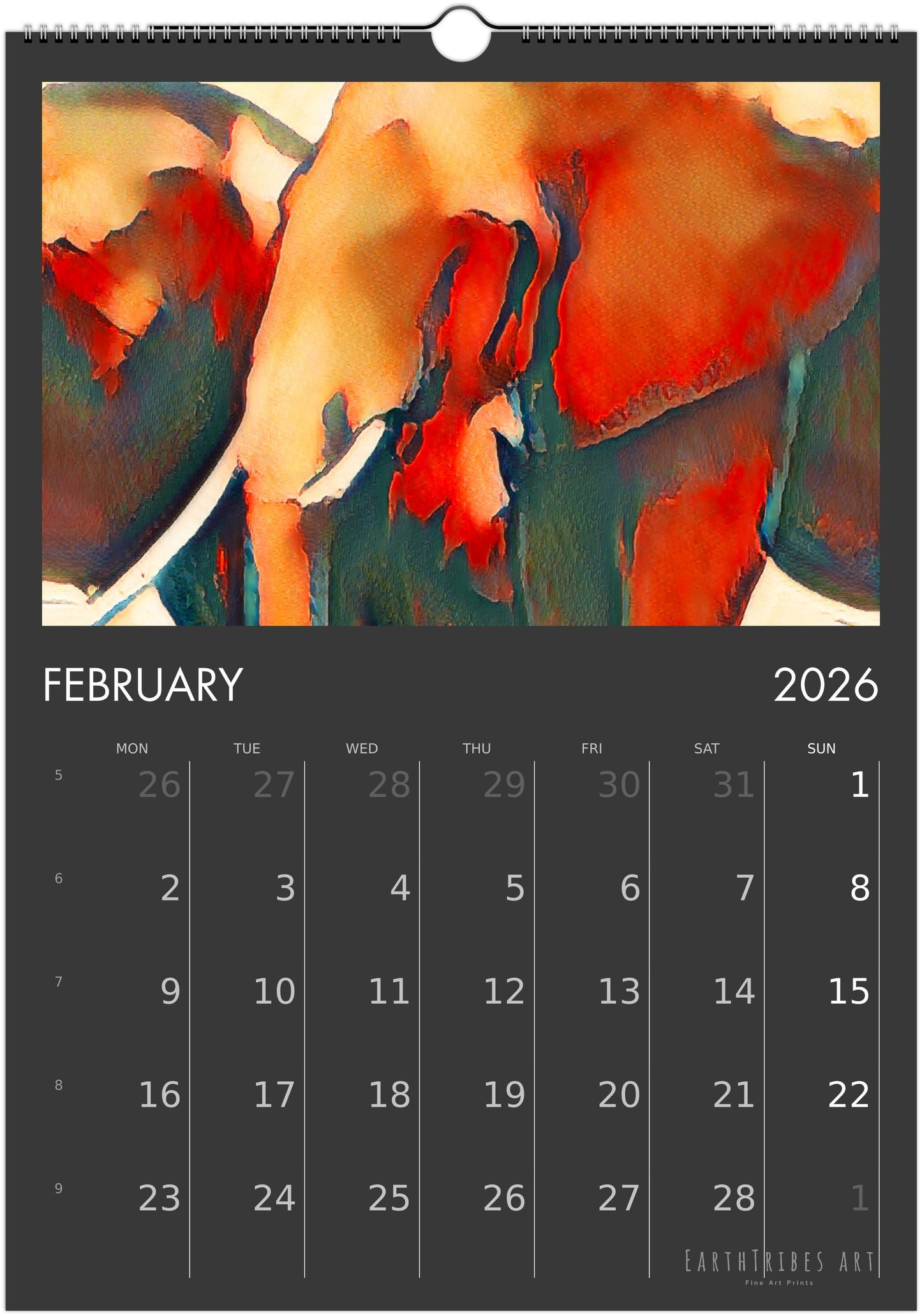 2026 Calendar - Soul of The Elephants