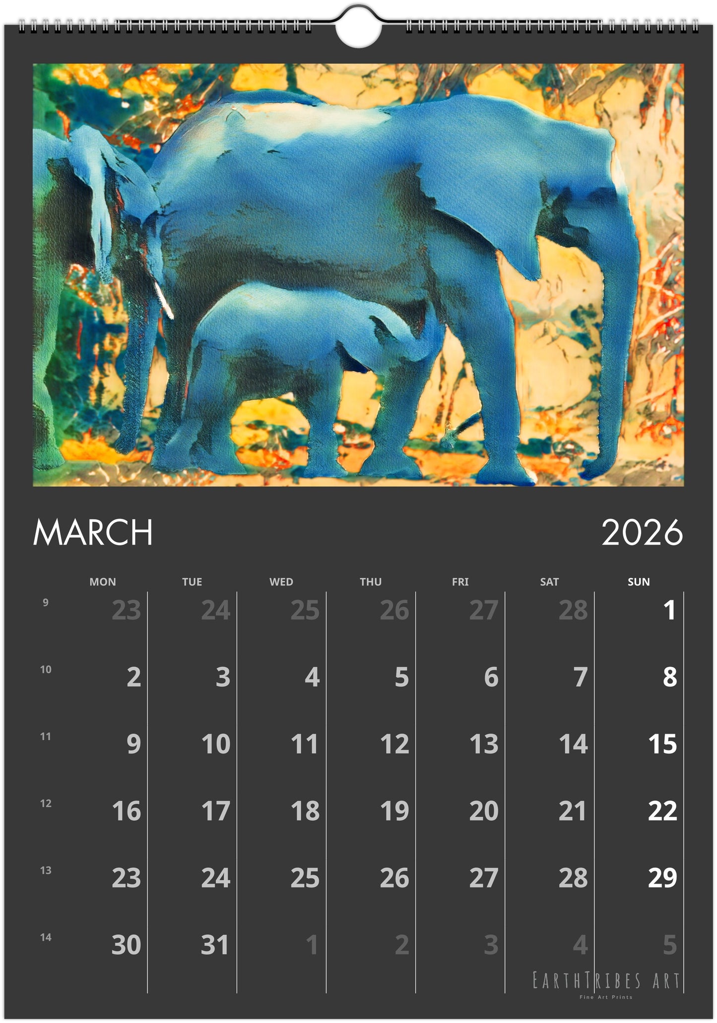 2026 Calendar - Soul of The Elephants
