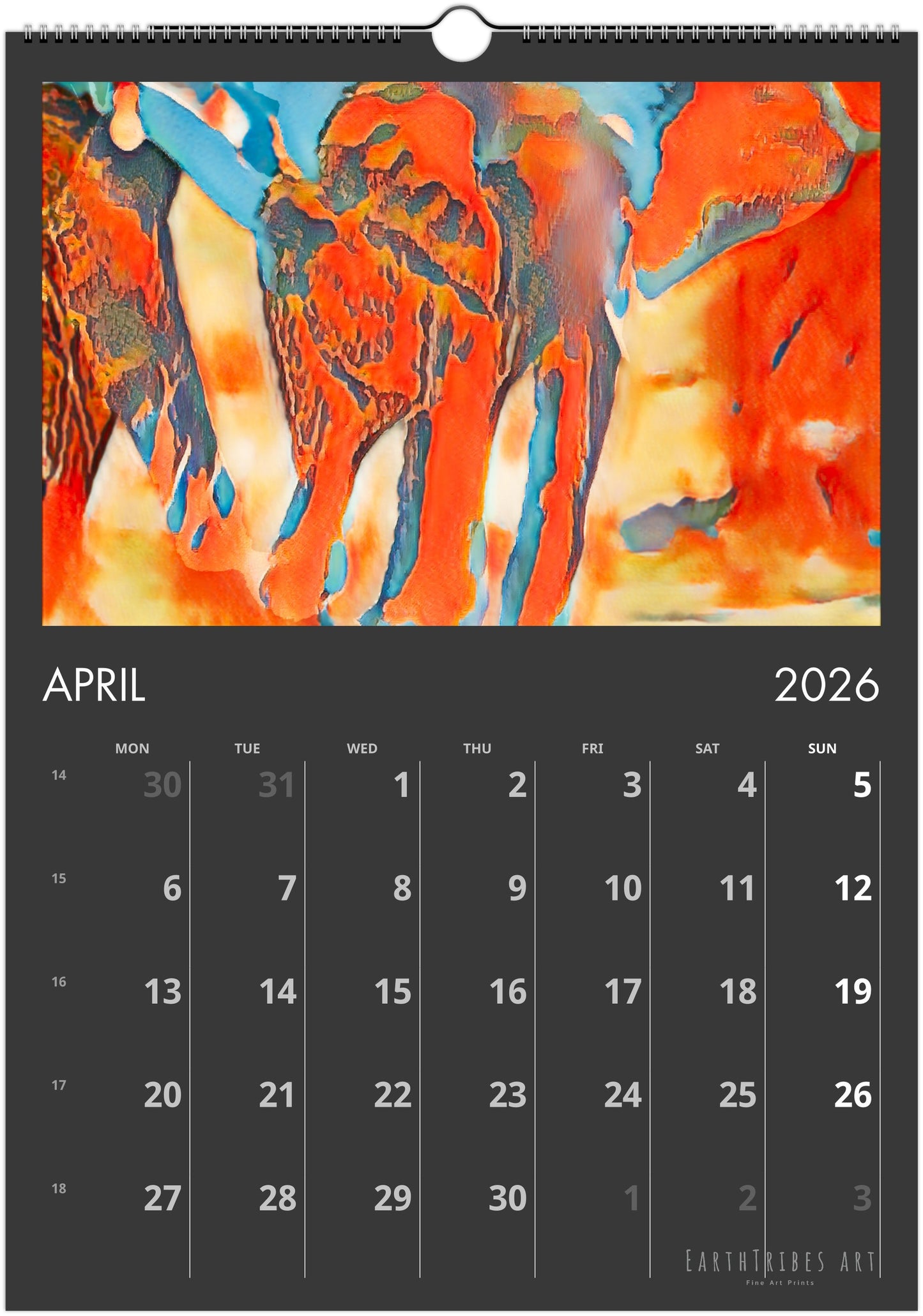 2026 Calendar - Soul of The Elephants