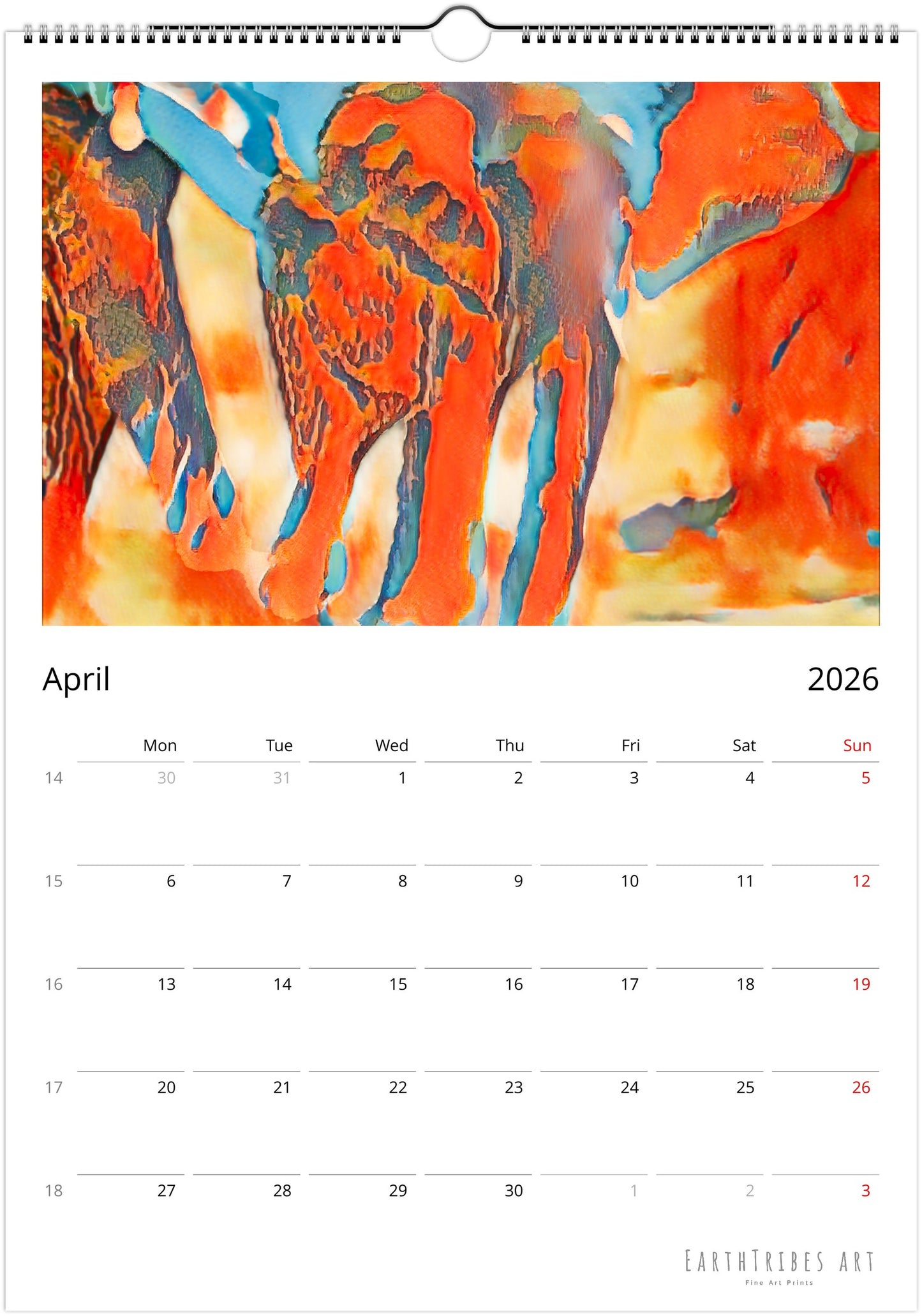 2026 Calendar - Soul of The Elephants