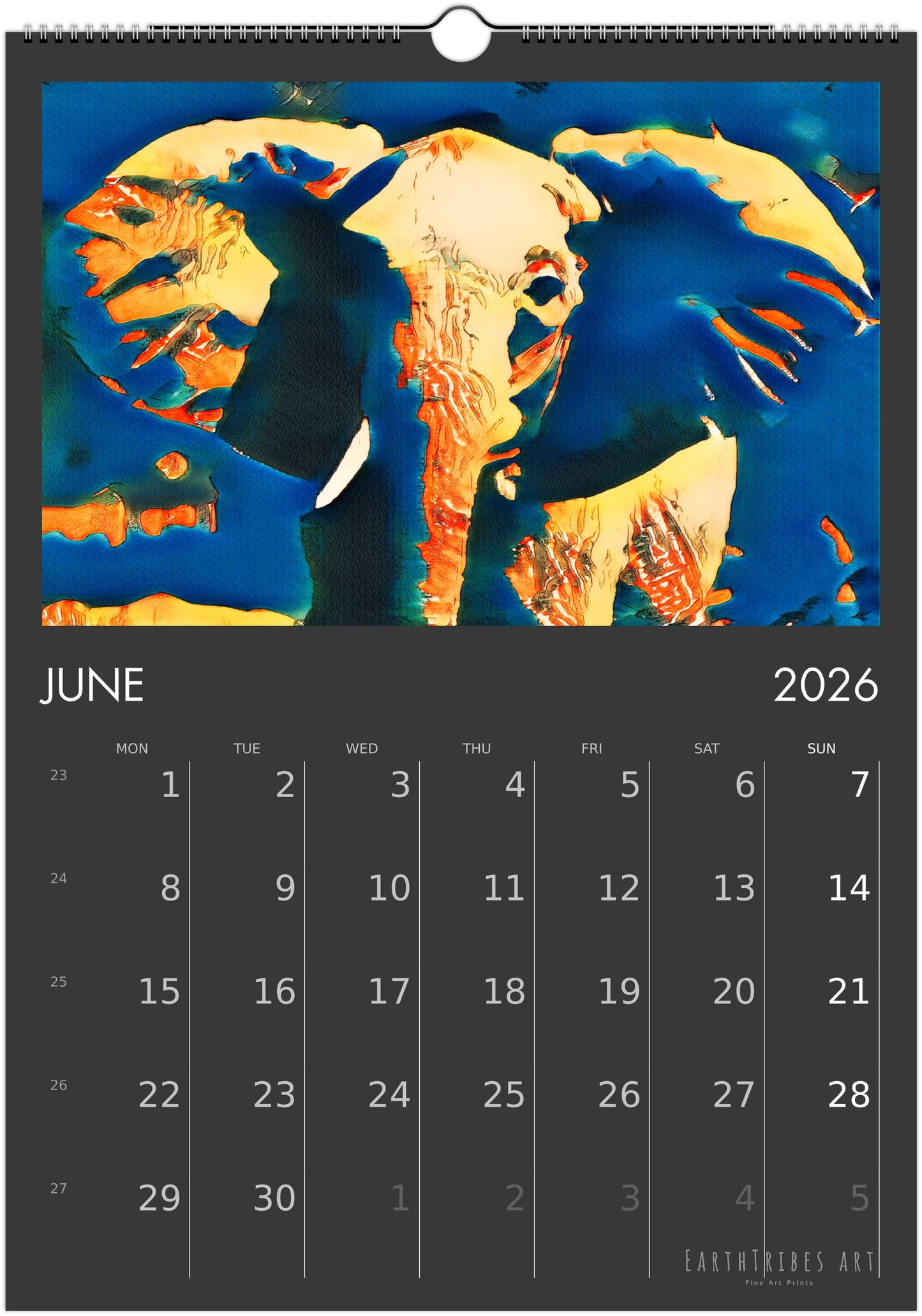 2026 Calendar - Soul of The Elephants