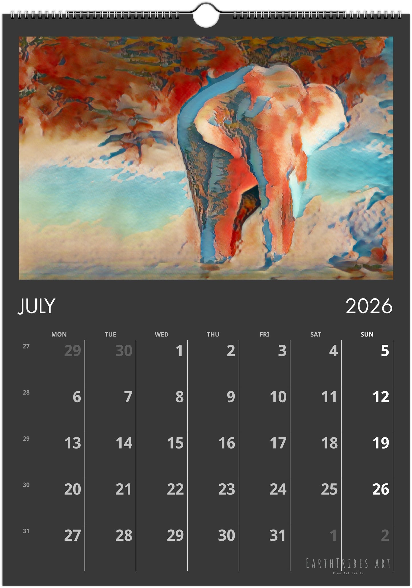 2026 Calendar - Soul of The Elephants