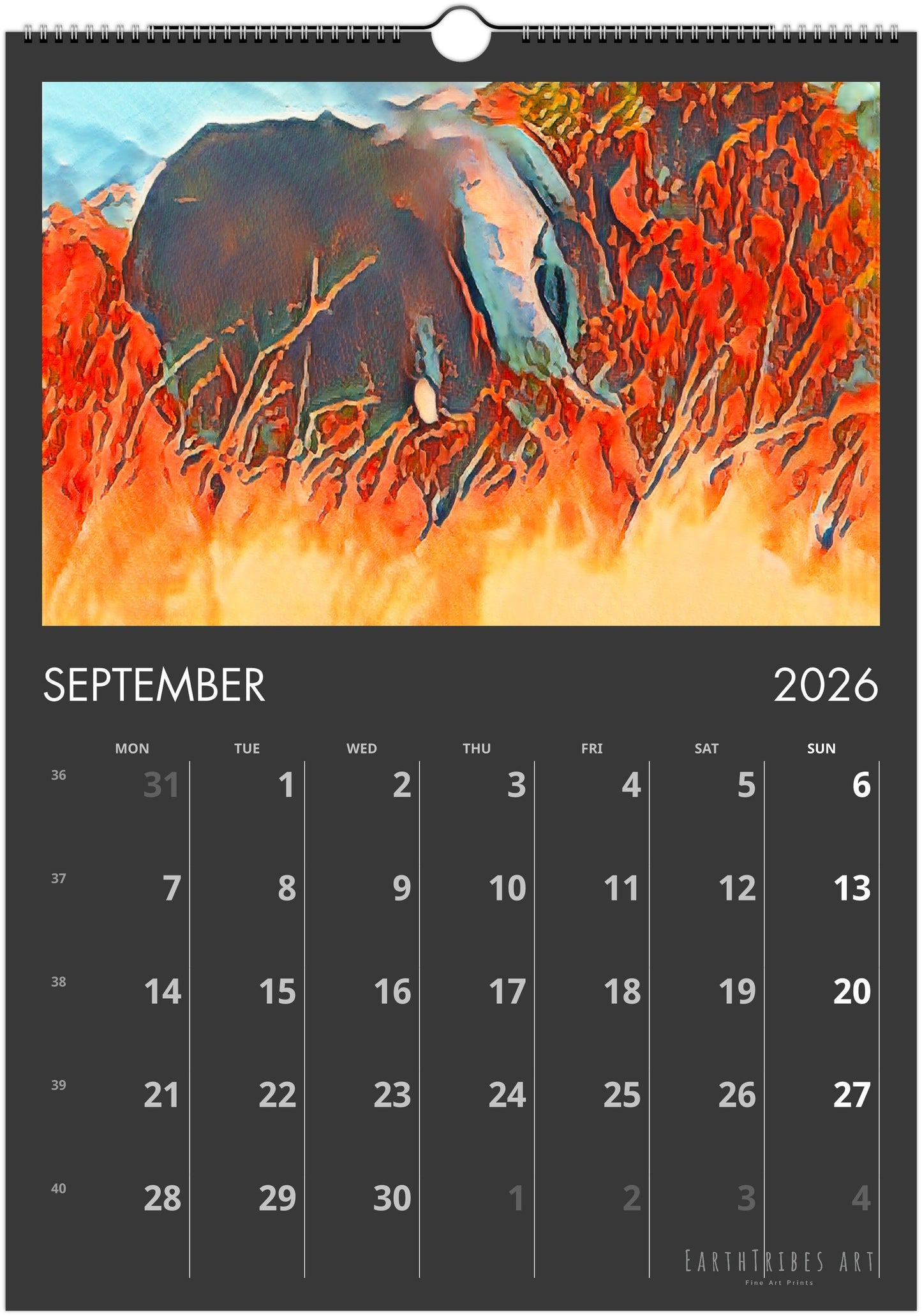 2026 Calendar - Soul of The Elephants